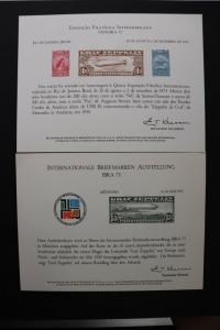 Graf Zeppelin EXFILBRA Flight 1972 IBRA 73 airmail reprint Souvenir page card