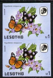 Lesotho 1984 Butterflies Diadem Butterfly 1m in unmounted...