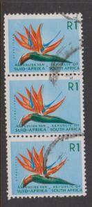 South Africa Sc#266 Used Strip of 3