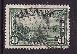 Canada-Sc#244-used 50c green Vancouver Harbour-id#573-1938-