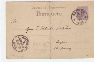 Germany Aachen 1885  postal stationary  stamps card R21316