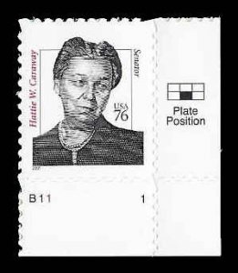 PCBstamps  US #3432  76c Hattie Caraway, perf. 11.5x11, MNH, (36)