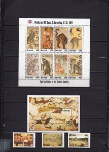 SIERRA LEONE 1994 KOREAN PAINTINGS SET OF 3 STAMPS, SHEET OF 8 STAMPS & S/S MNH