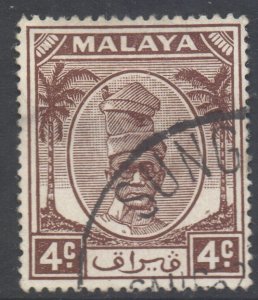 Malaya Perak Scott 108 - SG131, 1950 Sultan 4c used