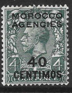 MOROCCO AGENCIES SG148 1930 40c ON 4d GREY-GREEN USED