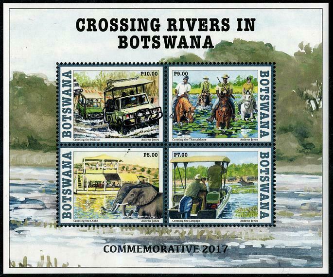 HERRICKSTAMP NEW ISSUES BOTSWANA Crossing Rivers S/S