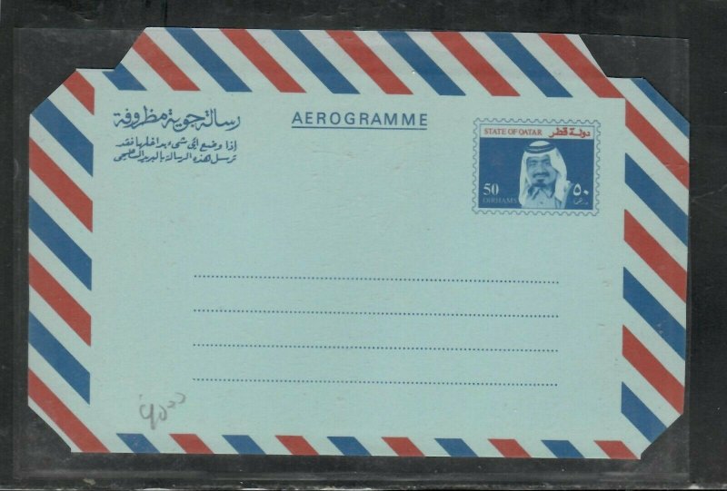 QATAR COVER  (P0306B)    EMIR 50DH AEROGRAM  UNUSED