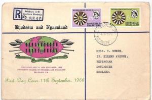 AJ203 1963 Rhodesia & Nyasaland to Doncaster GB Cover {samwells-covers}