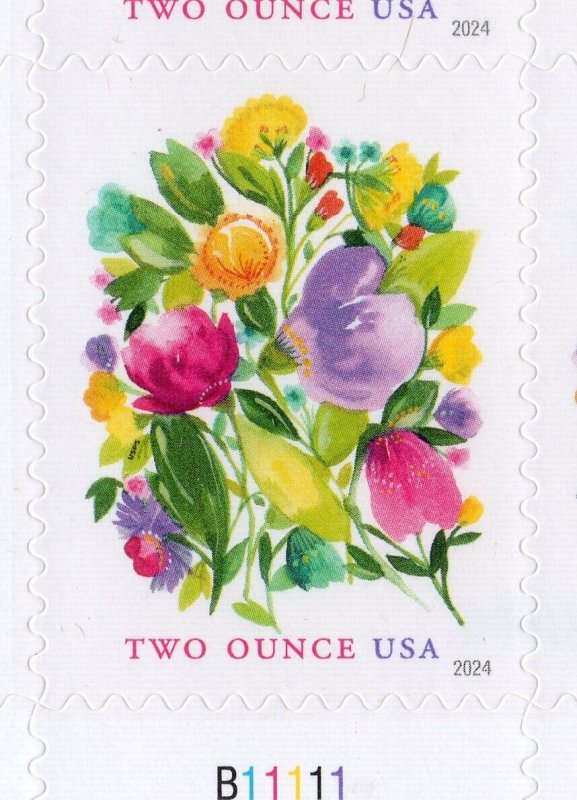 Scott #5850 Wedding Celebration Blooms (5) Sheet of 20 2 oz Forever Stamps - MNH