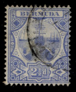 BERMUDA EDVII SG41, 2½ blue, USED.