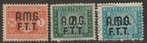Trieste Zone A 1947 Sc J1-2,J6 postage due used