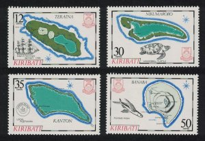 Kiribati Island Maps 3rd series 4v 1983 MNH SG#215-218