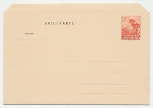 Postal stationery Liechtenstein 1940 Vaduz - Rheintal