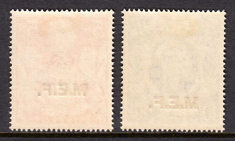 GREAT BRITAIN (M.E.F.) — SCOTT 14-15 — 1947 KGVI SET — MH — SCV $32 