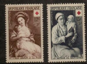 FRANCE SG1191/2 1953 RED CROSS MNH 