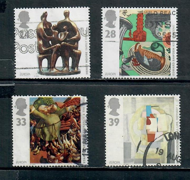 G.B 1993 COMMEMORATIVES  SET ART USED h 201221