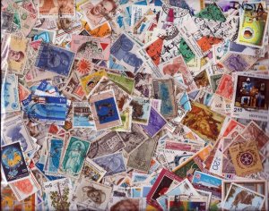 India Stamp Collection - 1,500 Different Stamps