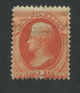 1875 US Stamp #178 2c Mint Hinged Average Original Gum Catalogue Value $325 