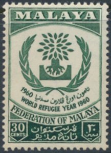 Federation  of Malaya   SC# 95 MNH Refugee Year see details & scans