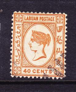 LABUAN  1892-93  40c  QV  FU    SG 47