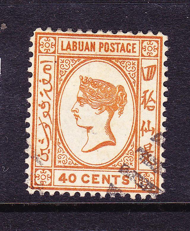 LABUAN  1892-93  40c  QV  FU    SG 47