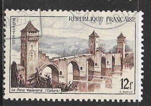 France 777: 12f Valentre Bridge, Cahors, used, F-VF