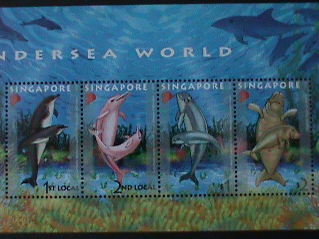 ​SINGAPORE-2006-SC#1175a LOVELY MARINE MAMMALS UNDERSEA WORLD- MNH S/S -VF