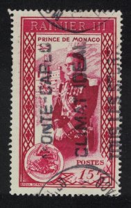 Monaco Accession of Prince Rainier III 15f 1950 Canc SC#251 SG#421