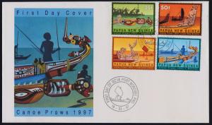 Papua New Guinea 912-5 on FDC - Crafts, Boat Prows