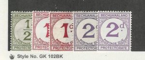 Bechuanaland, Postage Stamp, #J4-J6, J5a, J6a Mint LH, 1932-58, JFZ