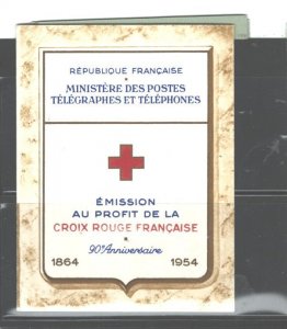 FRANCE 1954  RED CROSS Bklt. #B291-292 MNH