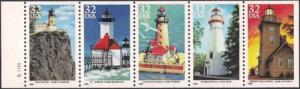 #2973A 32 cents Great Lake, Lighthouses mint OG NH XF+ XXF
