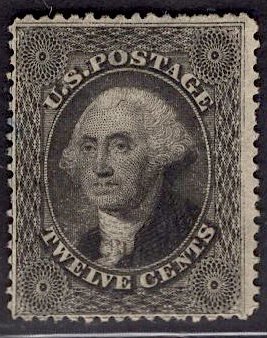 US Stamp #36B 12c Washington MINT NO GUM SCV $325