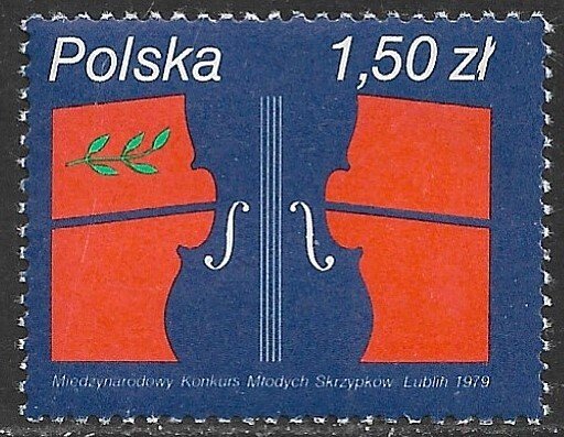 POLAND 1979 Young Violinists' Competition Issue Sc 2356 MNH