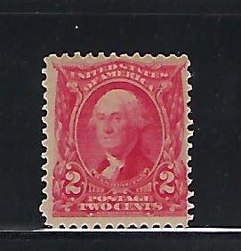 US #301 1902-03 WASHINGTON 2C (CARMINE)  MINT NEVER HINGED