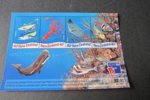 New Zealand 1998 Sc 1546b under water France'99 MS MNH