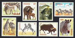 Rwanda Zebras and Buffaloes 8v 1984 MNH SC#1199-1206 SG#1210-1217