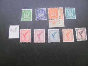 Germany 1920S HINGED AIRMAIL LOT  (208)