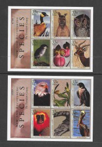 PALAU #570-1 NEW & RECOVERING SPECIES SHEETS  MNH