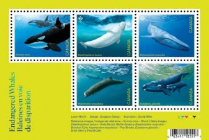Canada 2022 MNH Stamps Souvenir Sheet Scott 3327 Marine Life Whale