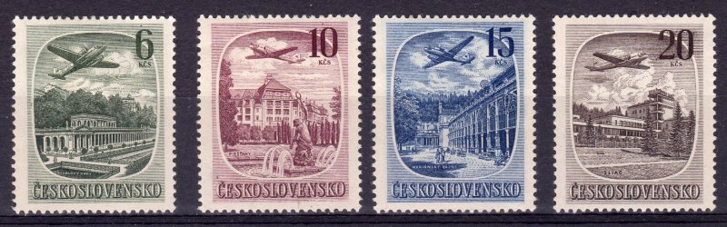 Czechoslovakia 1951 Sc#C36/C39 AIRCRAFTS Set (4) LH