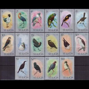 ST.LUCIA 1976 - Scott# 387-402 Birds Set of 16 NH