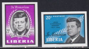 Liberia # 414, C160-161, John F. Kennedy, ImPerf, NH, 1/2 Cat.