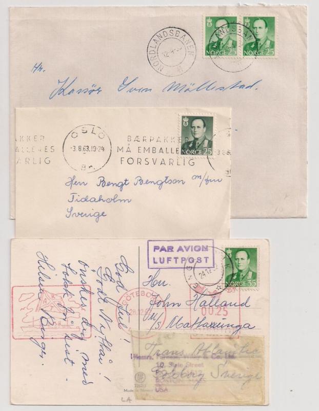 Fab Group of 9 Norway Olav definitive cvrs inc solo 365 +adv