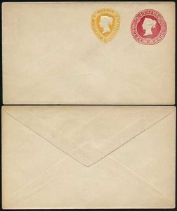 ESC149 QV 3d  and 1 1/2d Yellow (20.10.92) Compound Stamped to Order Envelope M