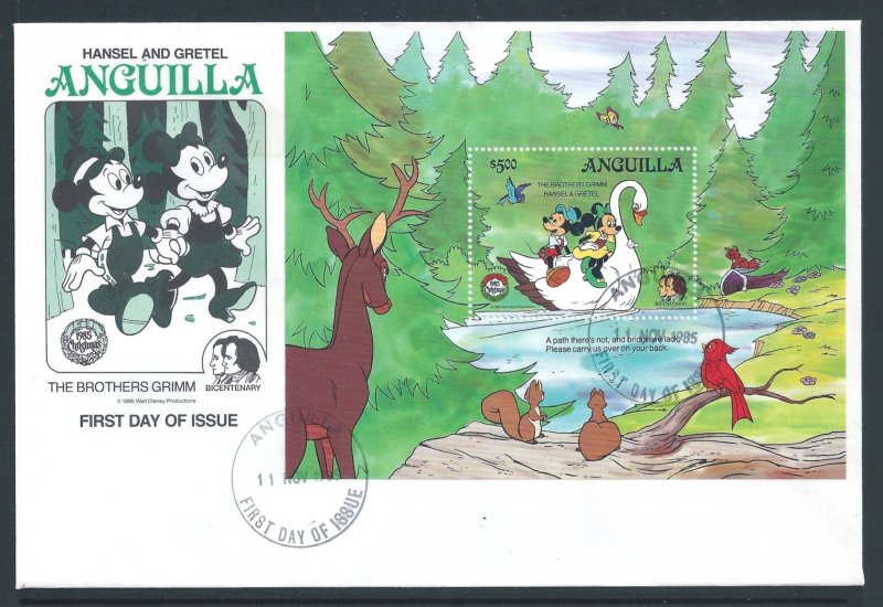 Anguilla #652 (SS FDC) Disney - Brothers Grimm