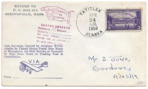 Tatitlek to Gordova, Alaska 1959 Emergency Air Mail Service (48791)