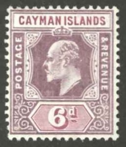 Cayman Islands Sc# 26 MH 1907-1909 6p Edward VII