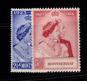 MONTSERRAT GVI SG115-116, ROYAL SILVER WEDDING set, M MINT.