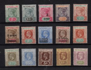 Seychelles QV-KGV fine mint MH collection WS36572